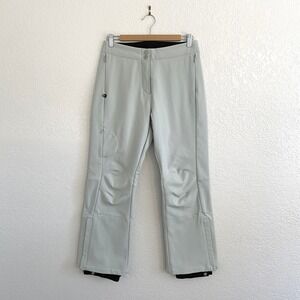 L.L. Bean Softshell Fleece-Lined Ski Pants Taupe Off-White Womens Size‎ Small